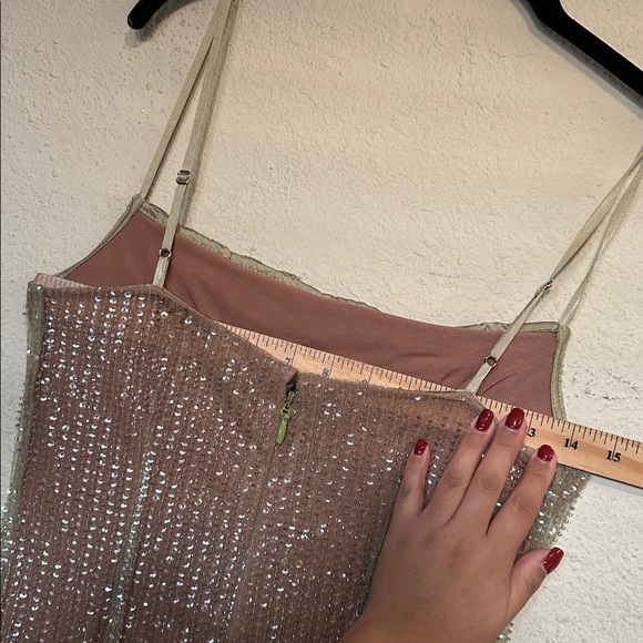 LIMITED EDITION House of CB 'Alondra' Cafe Au Lait Beaded Maxi Dress NWOT size S - Picture 12 of 16